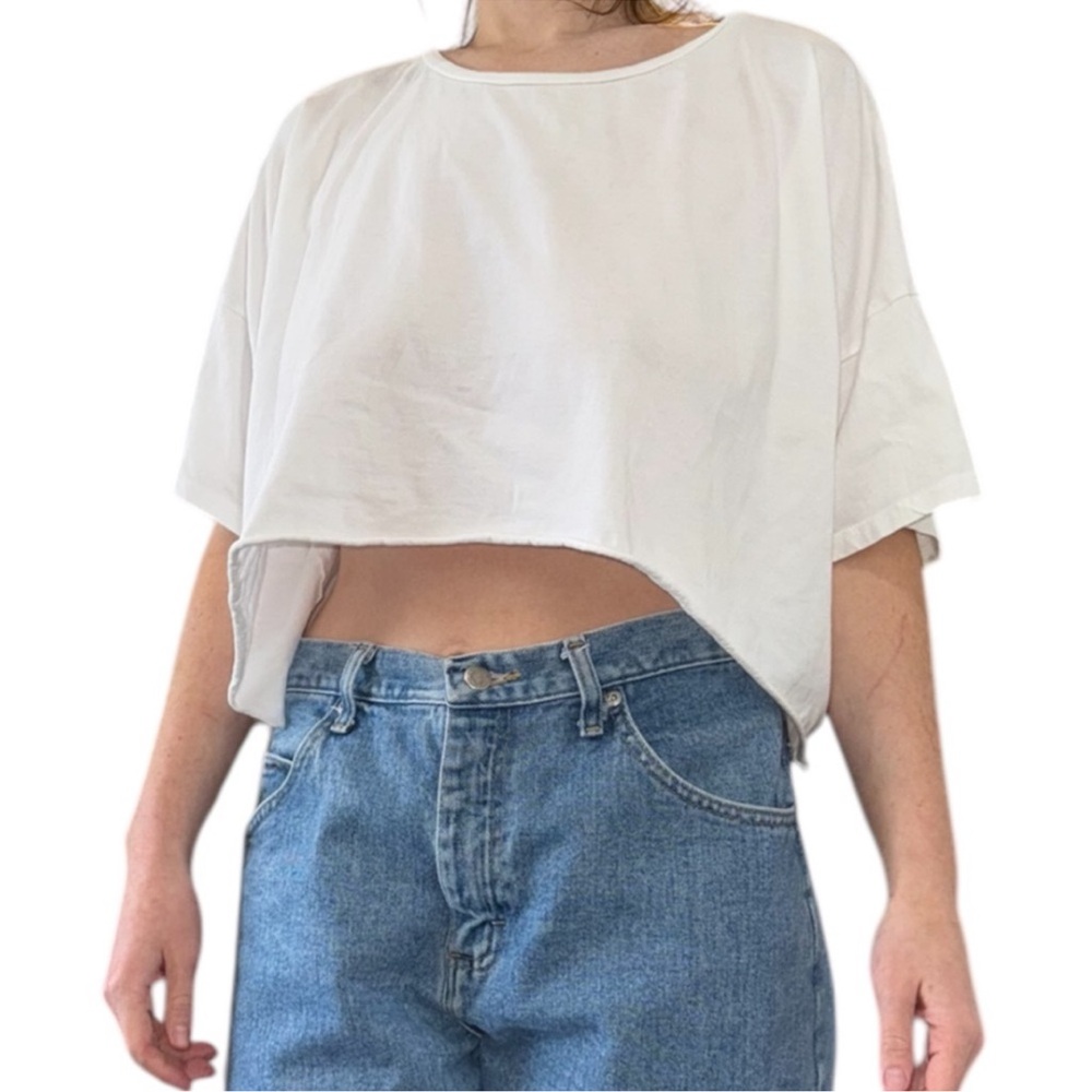 ASOS White Cropped Boxy Tee - Picture 2 of 10